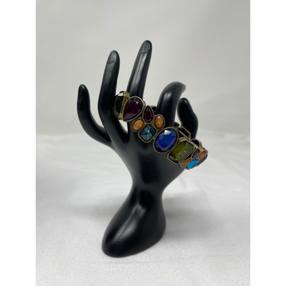 Vintage Avon Womens Eclat Colore Stretch Bracelet OS Multicolor Jewel Tone